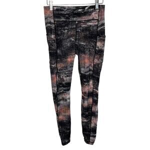 Lululemon Legging Speed Up Tight Mid Rise Size 6 Azurite Poppy Coral Multi